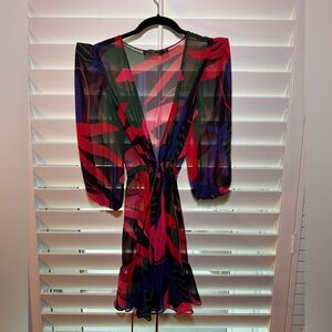 PatBo Tropical Print Cover-up